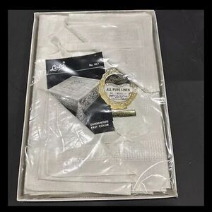 Linbrio Square, Pure Linen, White Tablecloth 52x52 -4-12”x12”. New